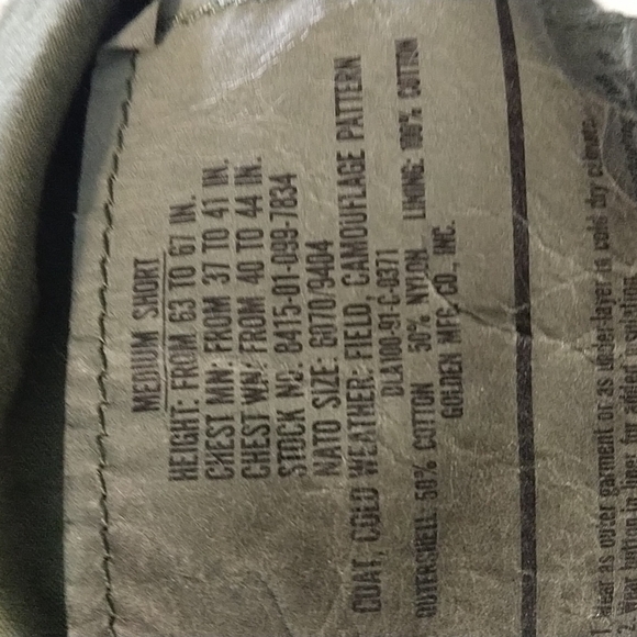 Golden Manufacturing Camo Field Coat Size Medium-Short - Picture 13 of 13